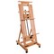 Double Rocker Crank Heavy Duty Extra Large Wooden Studio Floor Standing Easel - Double Mast Adjustable H-Frame Art Easel for Painting, Canvas Holder, Display Stand with Locking Wheels